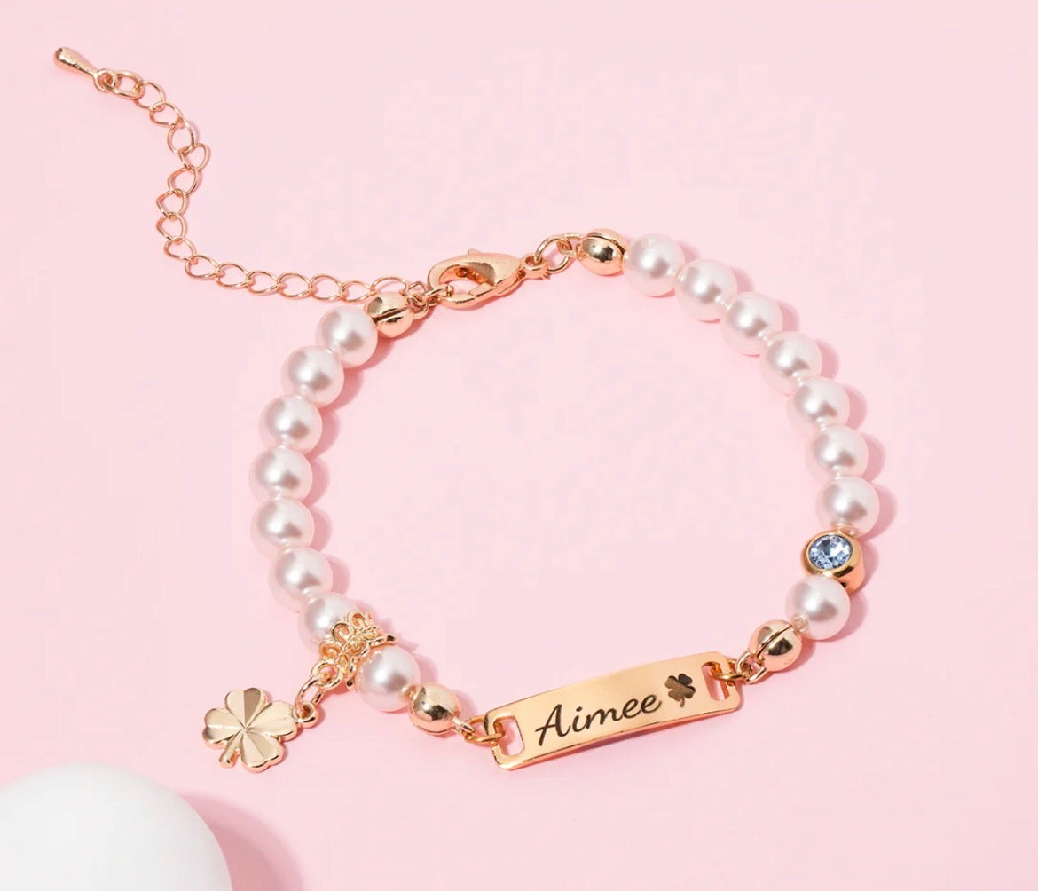 Bracelet de perles personnalisé pour bébé