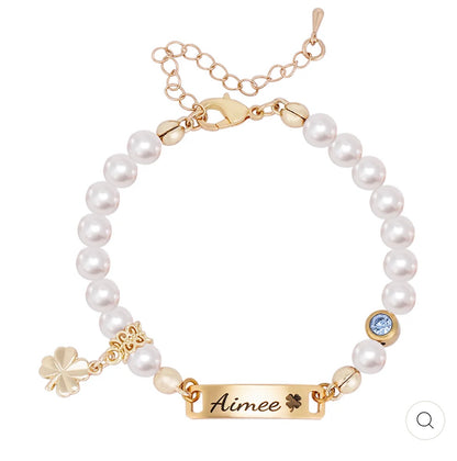 Bracelet de perles personnalisé pour bébé