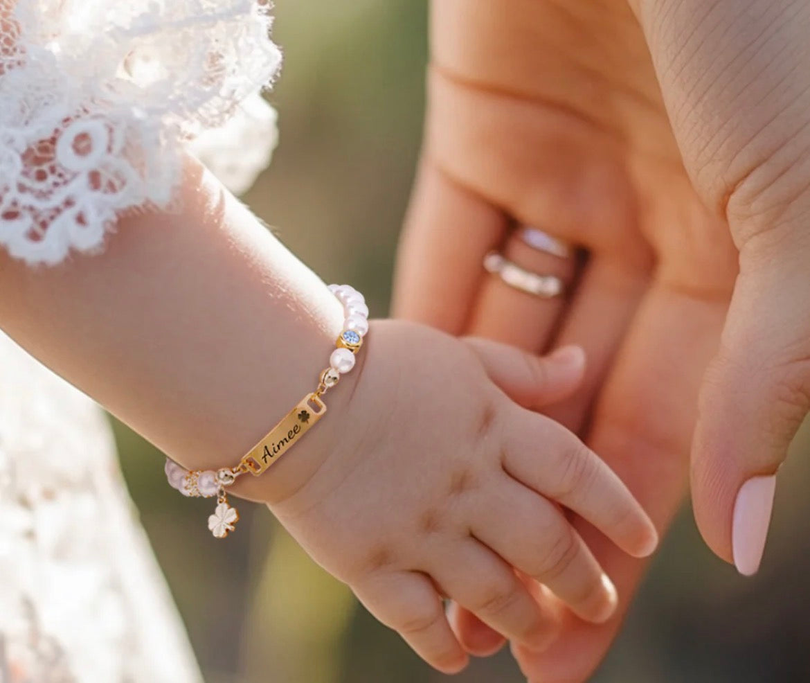 Bracelet de perles personnalisé pour bébé