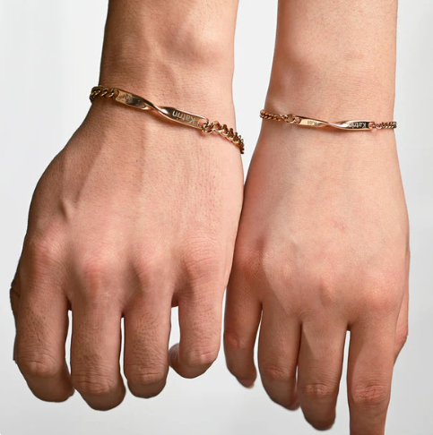 Saint-Valentin - Duo de bracelets personnalisés