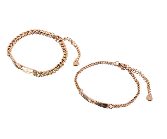 Saint-Valentin - Duo de bracelets personnalisés